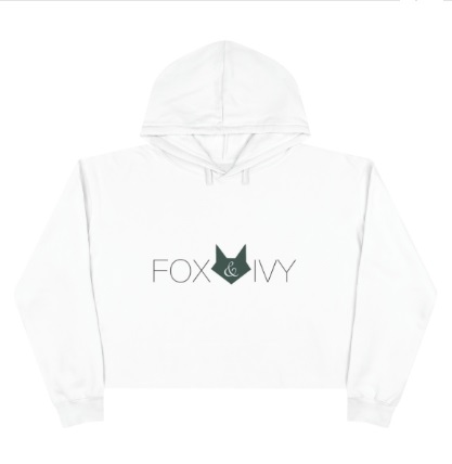 White Crop Hoddie